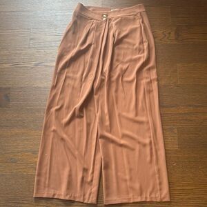 Astr Brown Wide Leg Pants with Flowing Silhouette